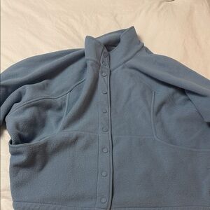 Outdoor Voices Slate Blue Teddy Jacket
